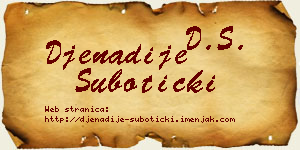 Đenadije Subotički vizit kartica
